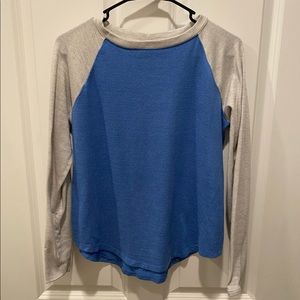 SO Long Sleeve Light Blue Baseball Tee